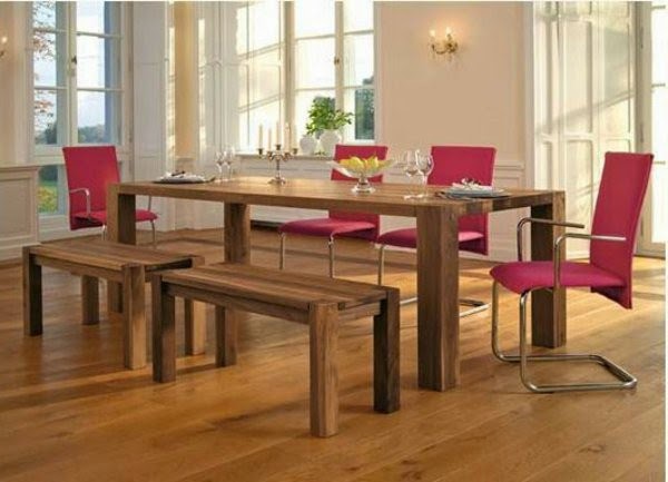 Interesting examples for modern solid wood table