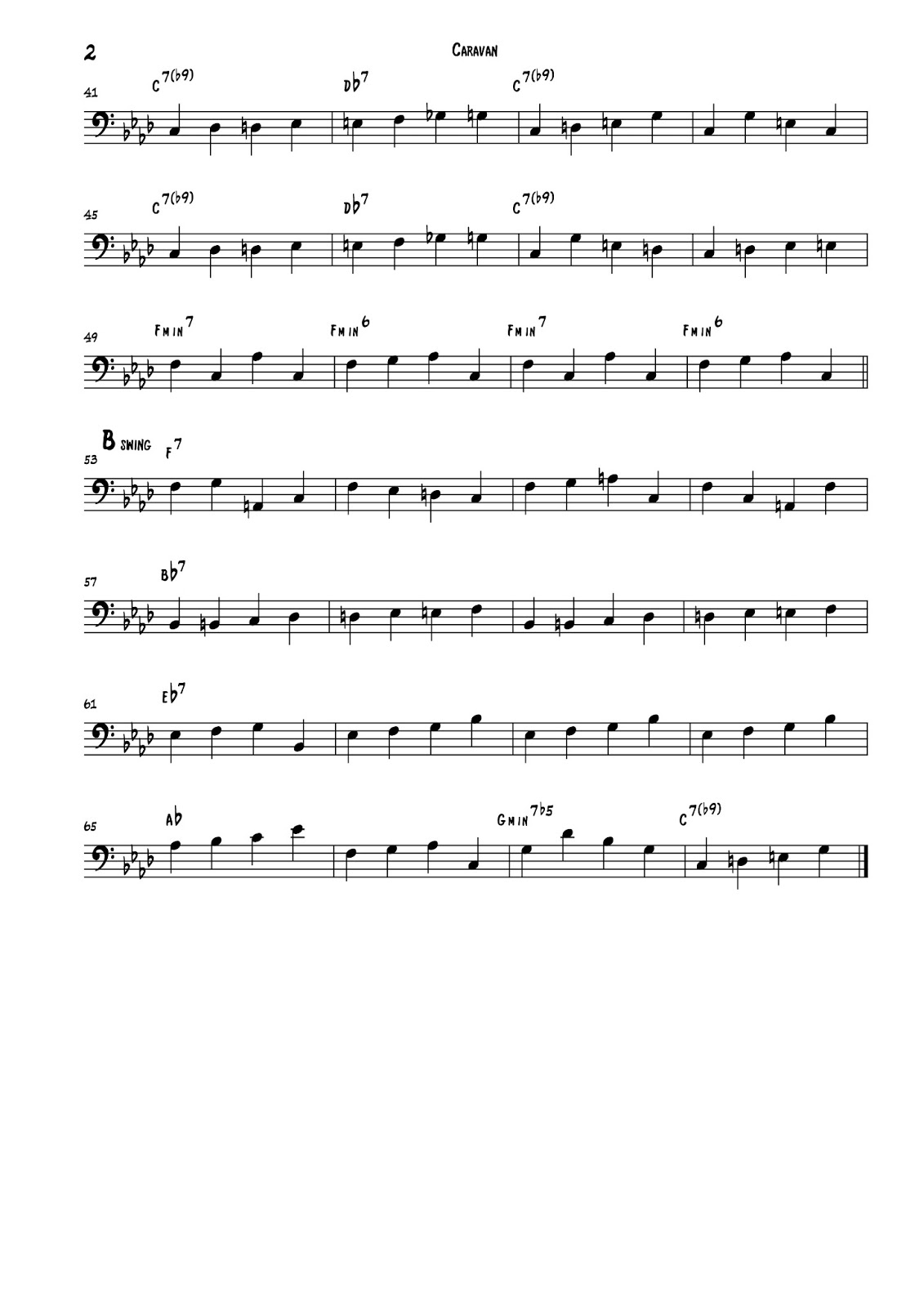 Bass transcriptions Jazz standards bass lines (2)