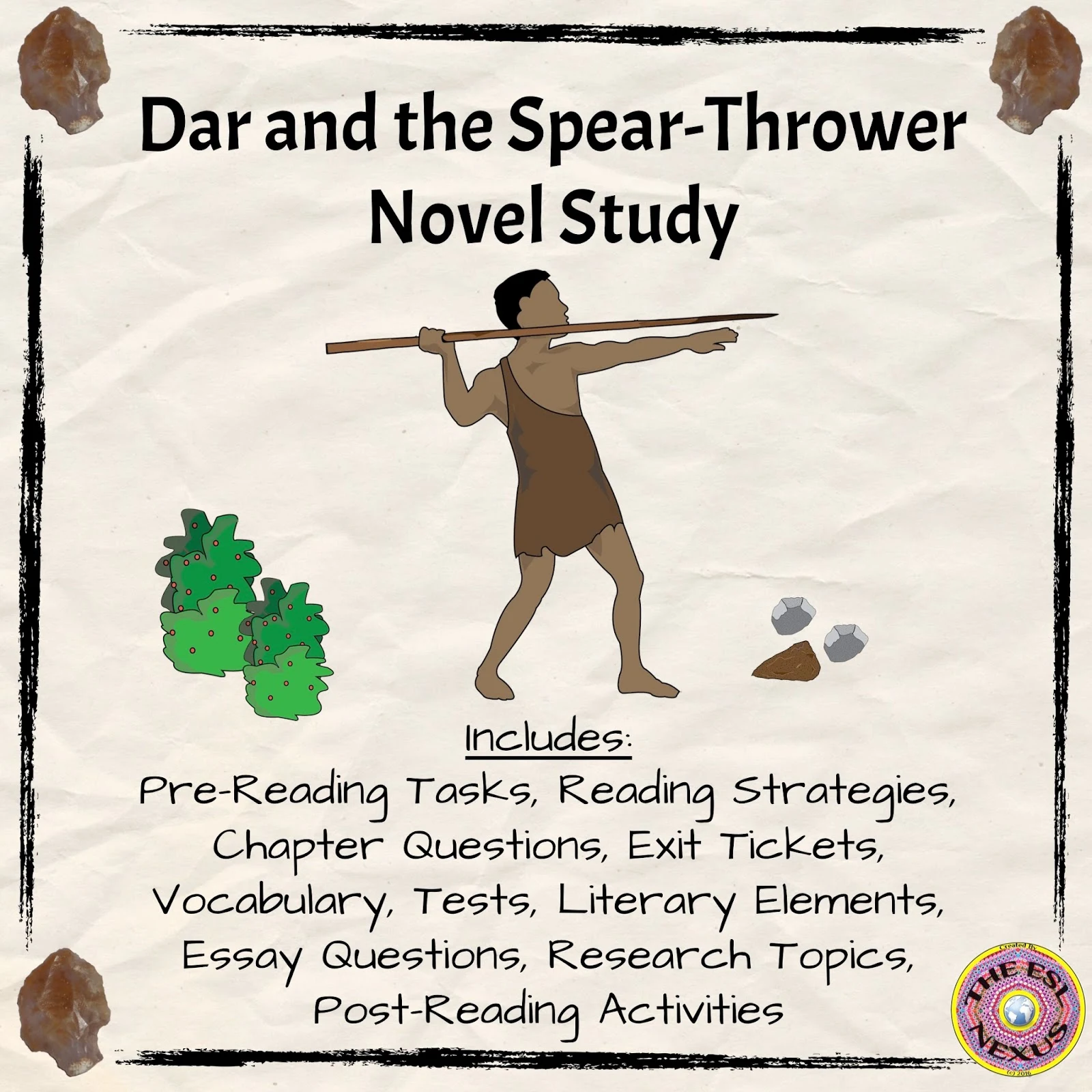 Check out my newest product, a novel study for Dar and the Spear-Thrower. Get it on sale during TpT's Back To School sale! | The ESL Connection