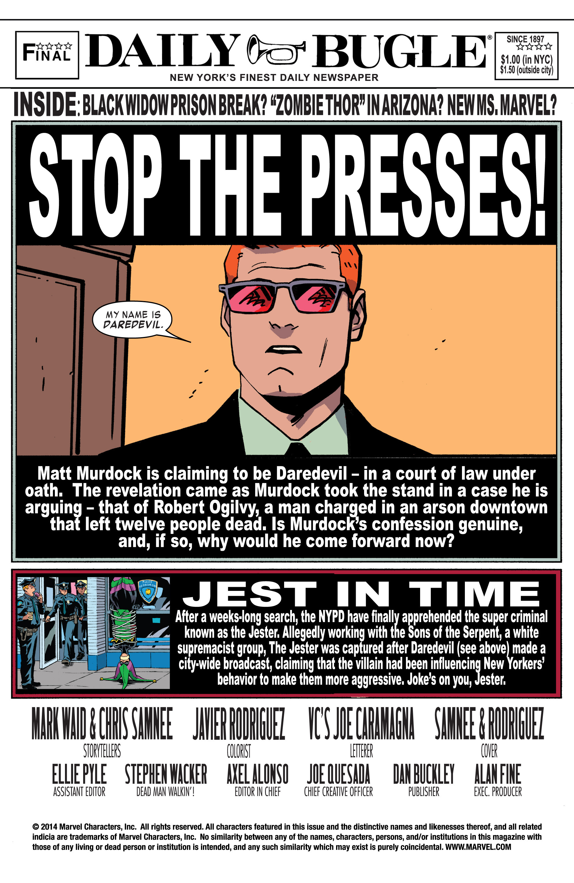 Read online Daredevil (2011) comic -  Issue #36 - 2