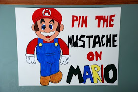 pin the mustache on mario