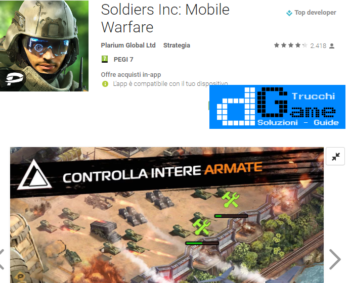 Trucchi Soldiers Inc: Mobile Warfare Mod Apk Android 4.0.3