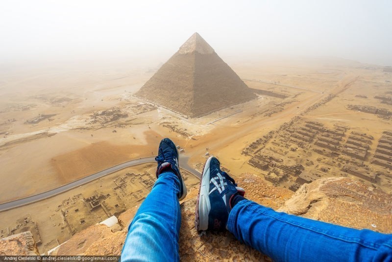 He Illegally Climbed One Of The Pyramids… And Filmed The Whole Thing. He Illegally Climbed One Of The Pyramids… And Filmed The Whole Thing.