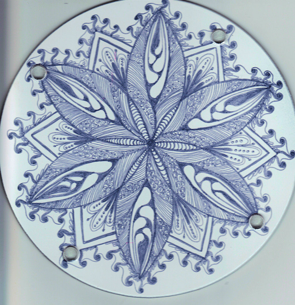 Collectincat Creations Zentangle on Glass Plates