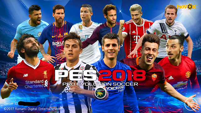 تحميل لعبة بيس PES 2018 للكمبيوتر كاملة برابط مباشر ميديا فاير 