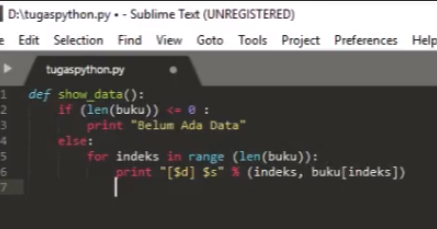 Penggunaan Fungsi dan Array Pada Python