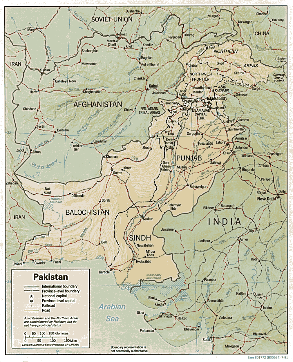 PAKISTAN - GEOGRAPHICAL MAPS OF PAKISTAN