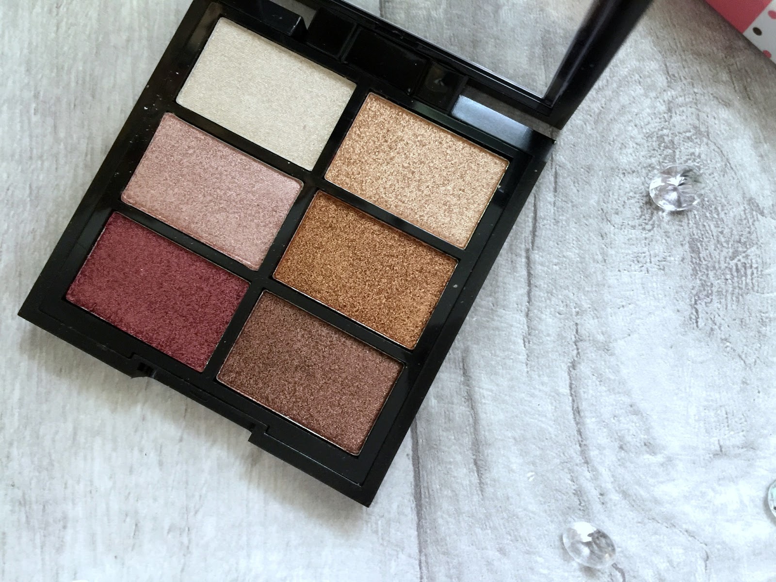 MUA Professional 6 shade eyeshadow palette in Rusted Wonders Glitz