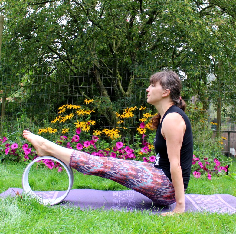Yoga with a wheel + a giveaway! Farm Girl