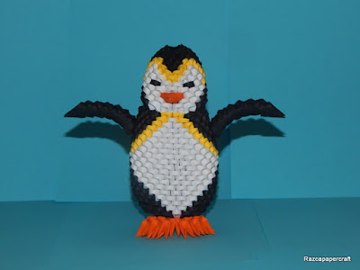 3D Origami Penguin tutorial