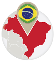 Brazilian flag and map