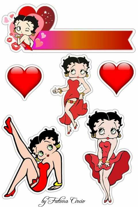 Betty Boop Free Printable Cake Toppers.