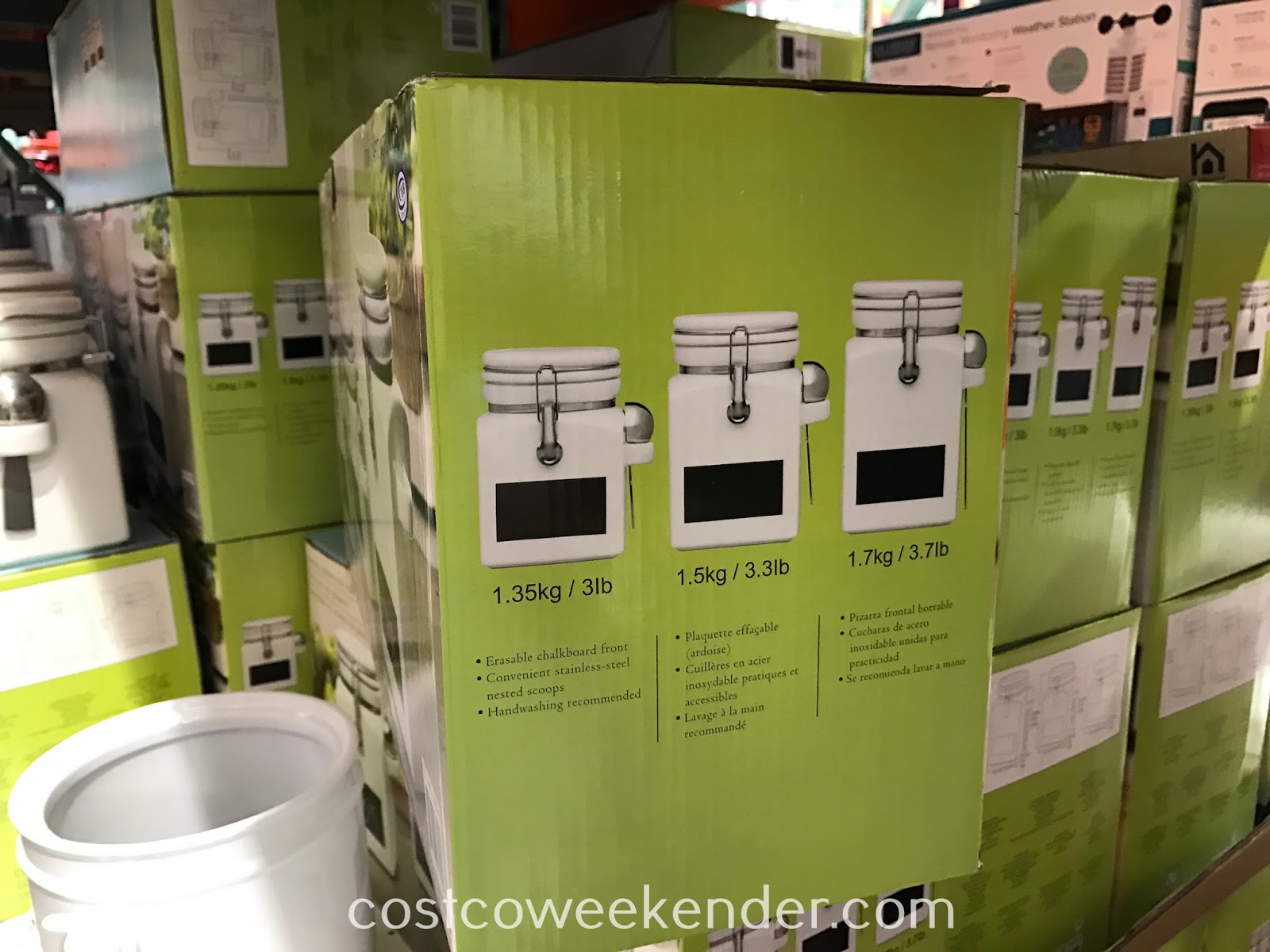 Stoneware Canisters with Chalkboard (3piece) Costco Weekender