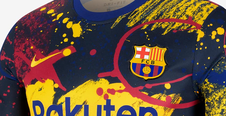 barcelona pre match shirt