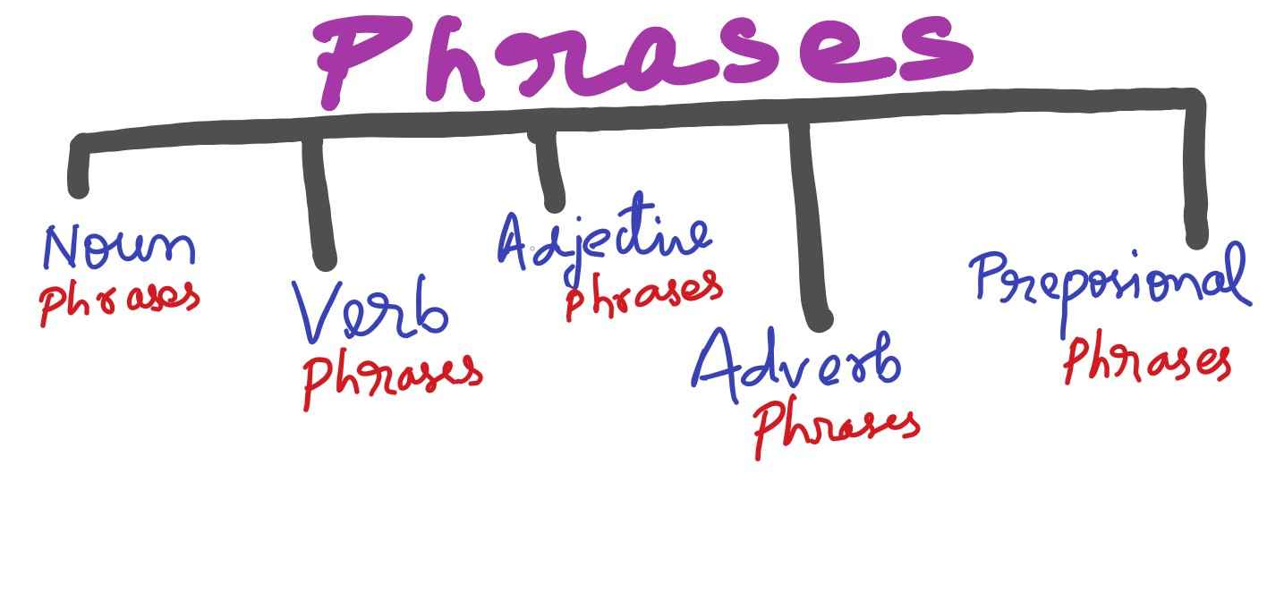 Concept of Phrases and Clauses English Grammar for all higher Class