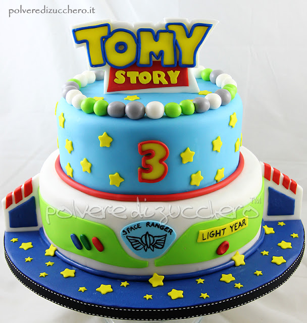 polvere di zucchero torte decorate compleanno pasta di zucchero cake design disney toy story