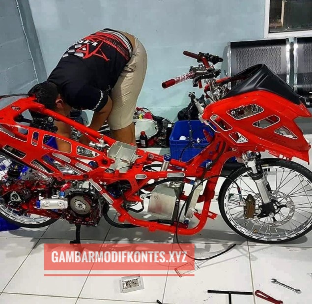 Foto Gambar Modifikasi Unik Motor N MAX Modif Drag Bike Racing Thailook