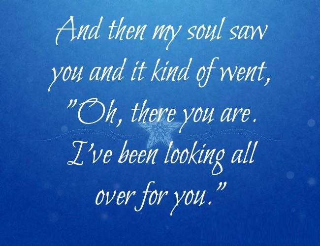 my soul saw you