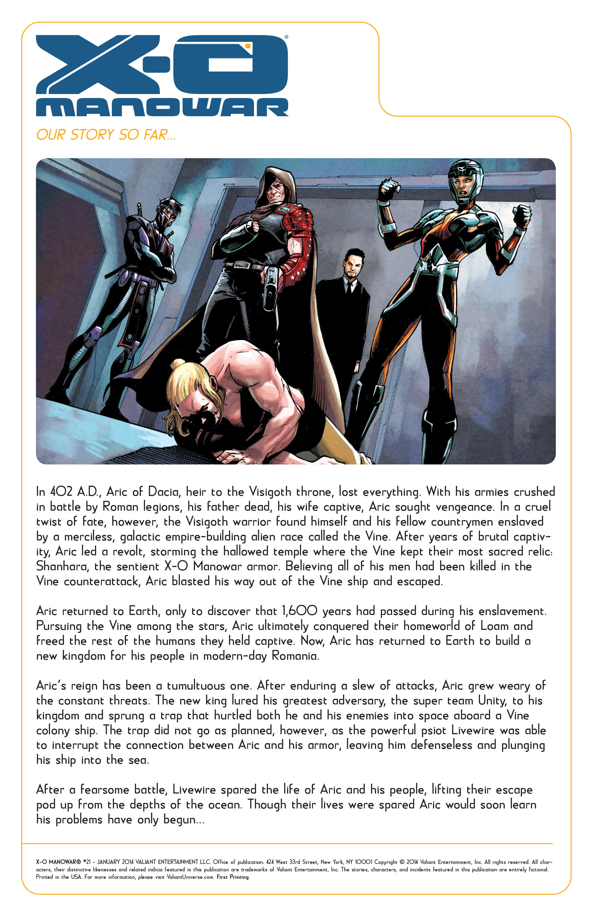 Read online X-O Manowar (2012) comic -  Issue #21 - 2