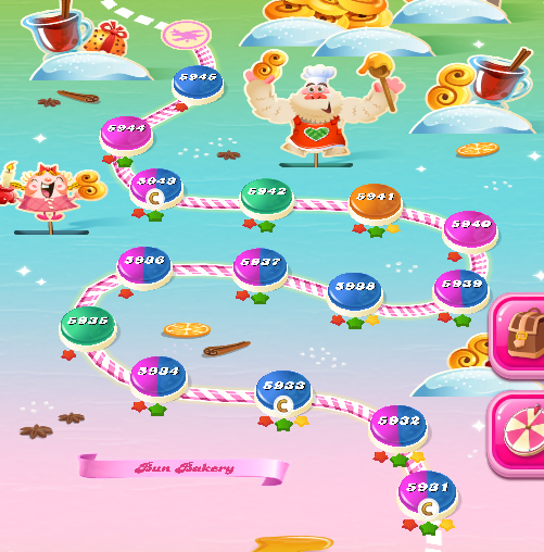 Candy Crush Saga level 5931-5945 Candy Crush Saga level 5931-5945