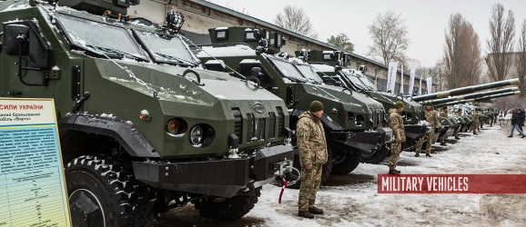 Ukraine army receives modernized tanks and military vehicles