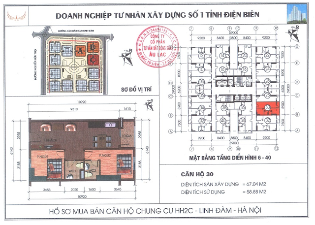 thiết kế căn hộ 30 HH2C Linh Đàm