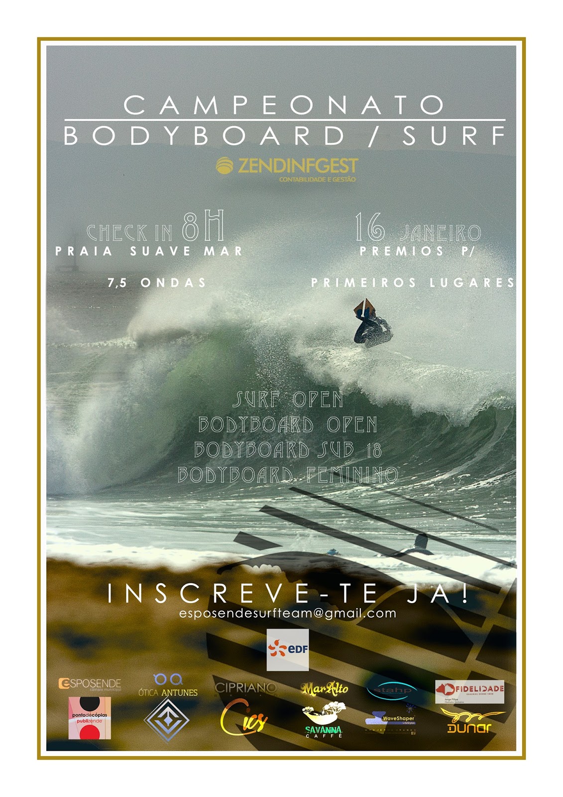 II Campeonato de Bodyboard e Surf de Esposende remarcado para 16 de