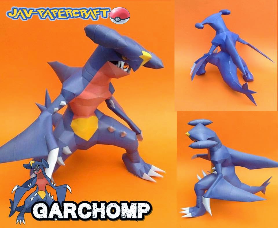 Garchomp Paper Model