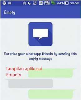 cara mengirim pesan kosong di WhatsApp