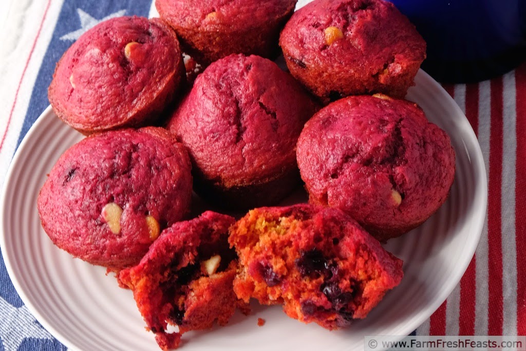 Red, White & Blue Muffins {Muffin Monday} | Farm Fresh Feasts
