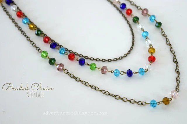 Easy Beaded Chain Multi-Strand Necklace