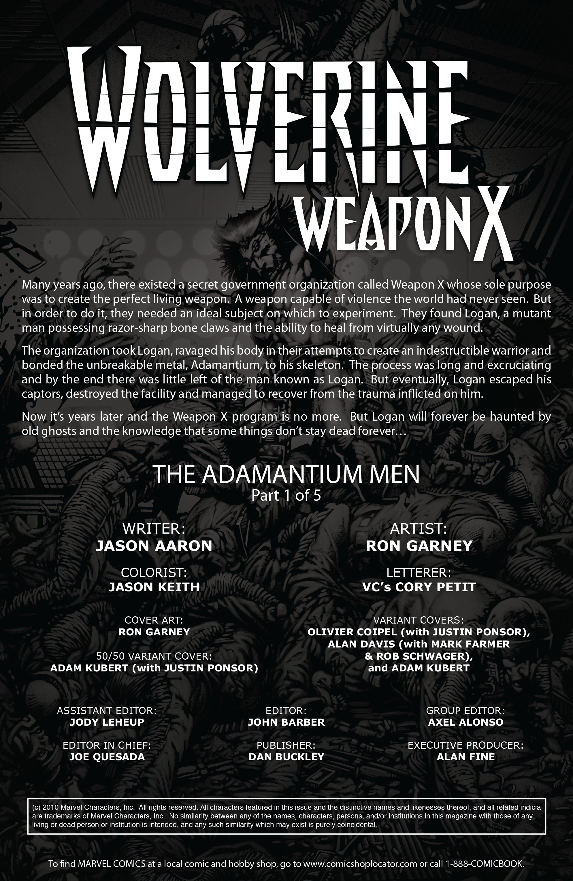 Read online Wolverine: Weapon X comic -  Issue #1 - 2