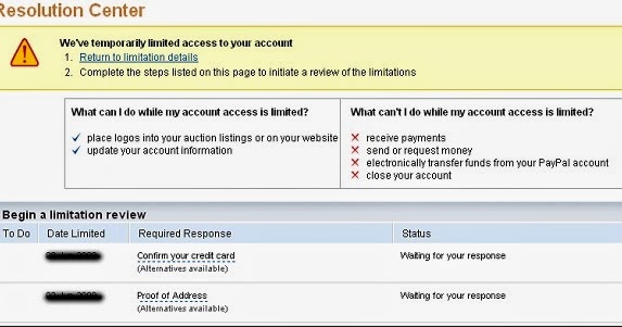 Bagaimana Cara Mengatasi Akun Paypal Yang Terkena Limited Atau