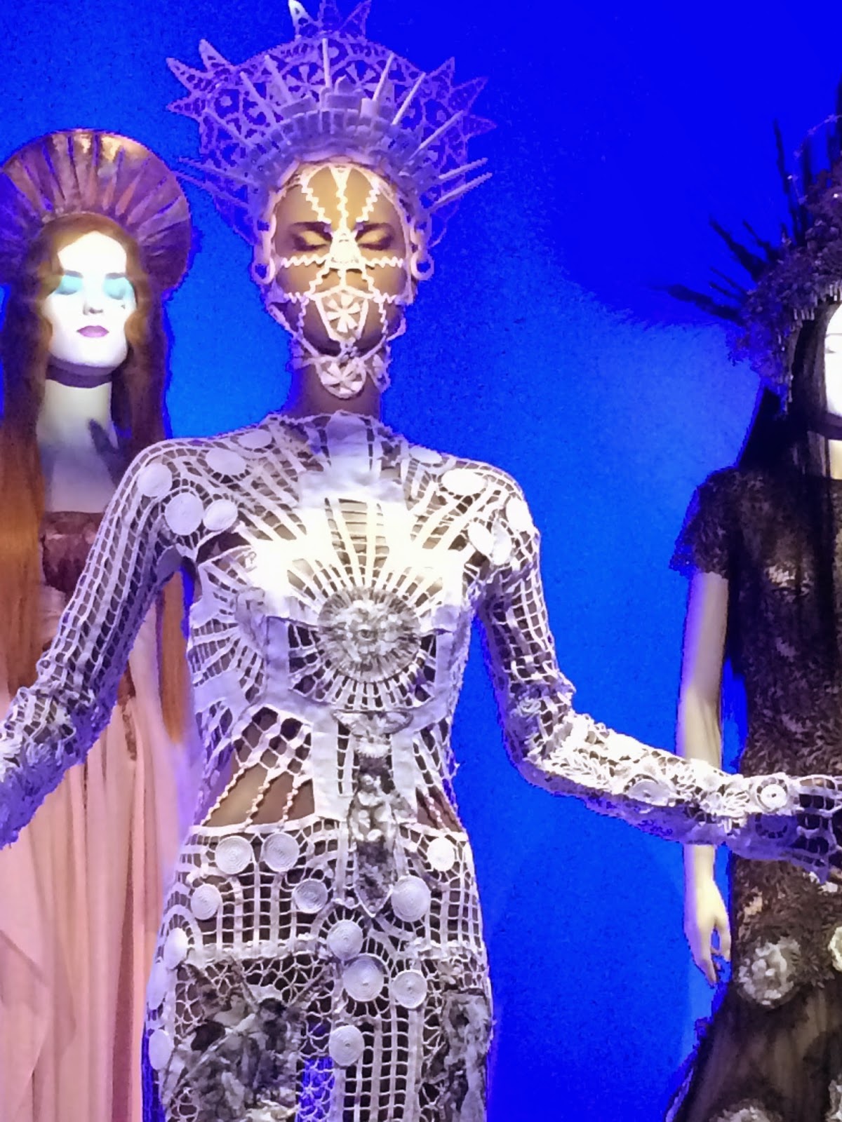 Animated mannequins at the Jean Paul Gaultier exhibition in Paris