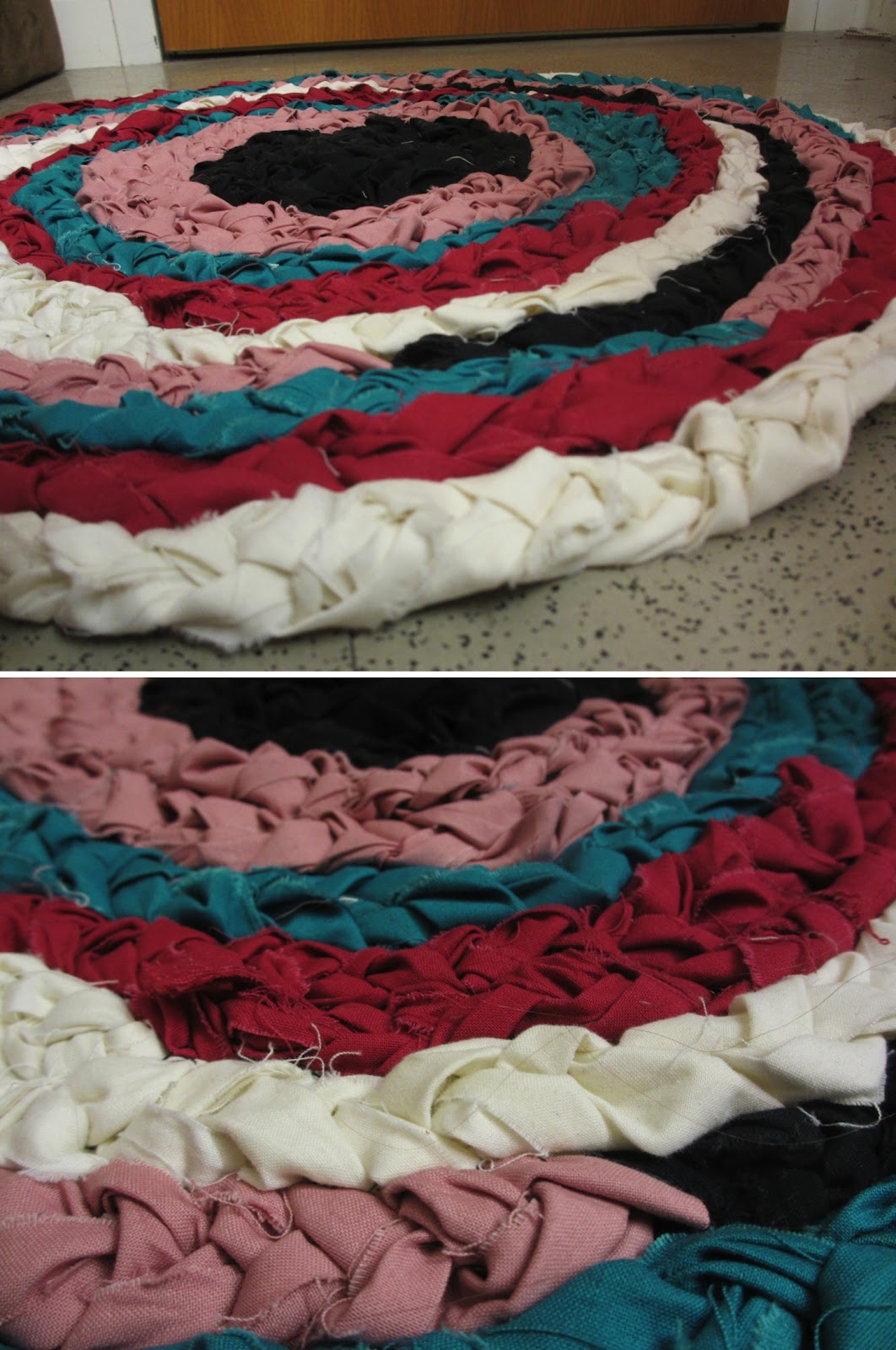 threadbare DIY A NotSoChevron Circle Rug