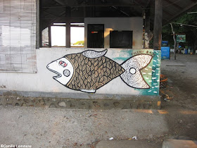 Gili Air, Indonesia, graffiti at the harbor
