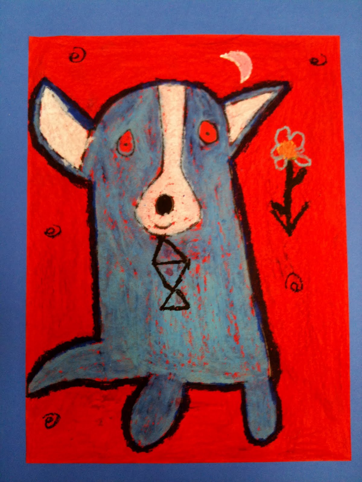 Creating Art: Oil Pastel Dogs Inspired by George Rodrigue's 