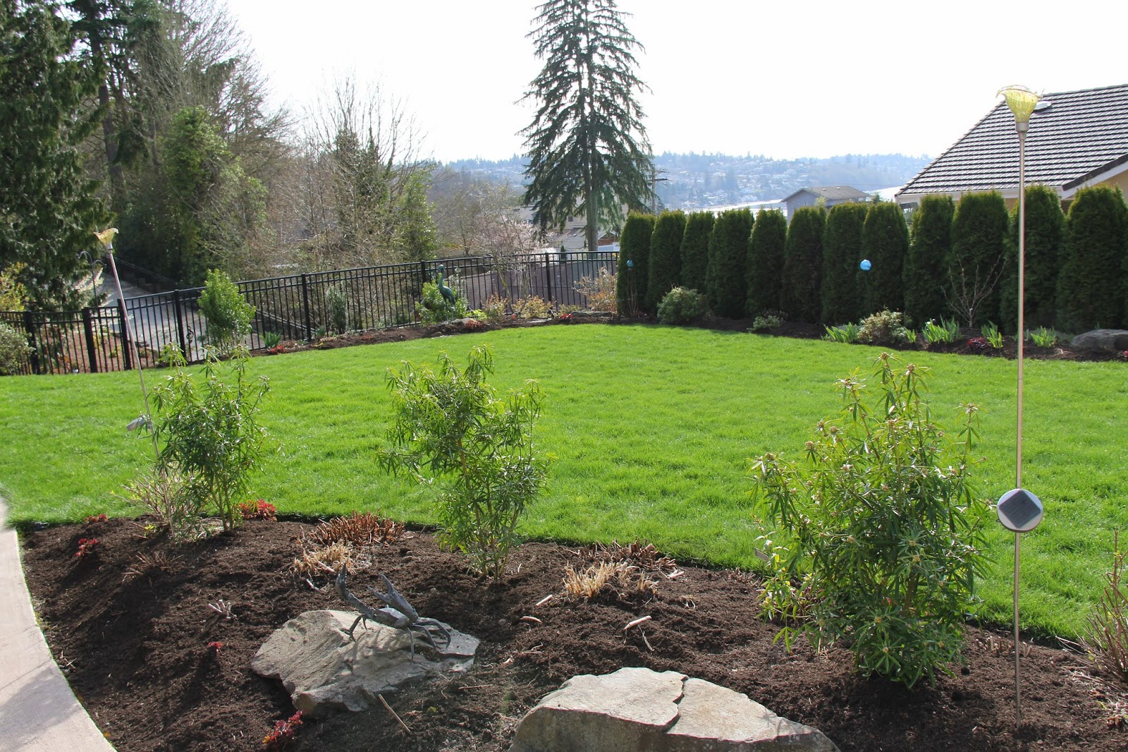 Debbie Angel's Garden Top dressing my flower beds with compost