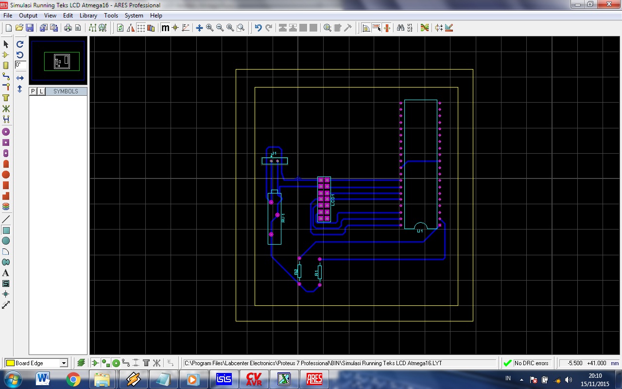 Electrical Engineering: Simulasi Teks Berjalan di LCD dengan IC Atmega16.