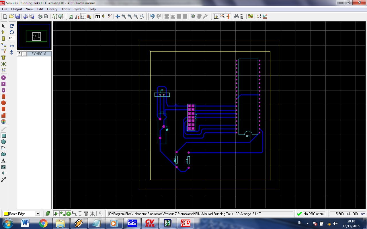 Electrical Engineering: Simulasi Teks Berjalan di LCD dengan IC Atmega16.