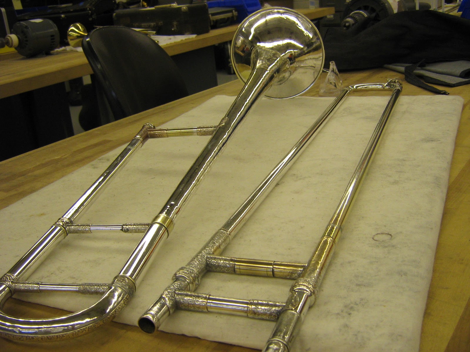 Band Instrument Repair Side Project Antique Trombone