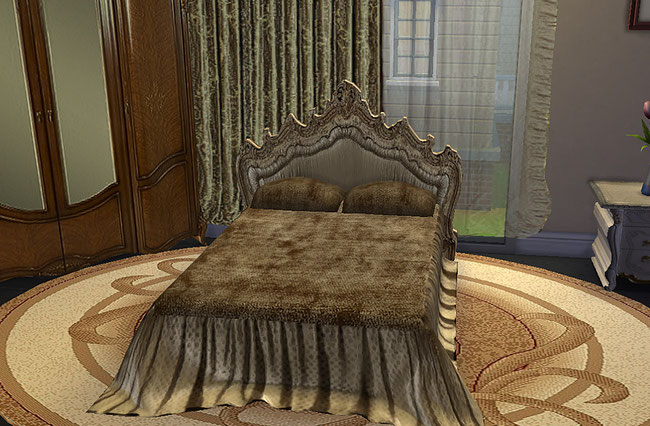 My Sims 4 Blog Antique Bed And Curtain By Amasims Free