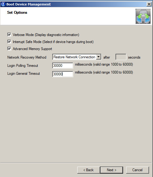 Virtual Sned Citrix Provisioning Services Boot Device Manager