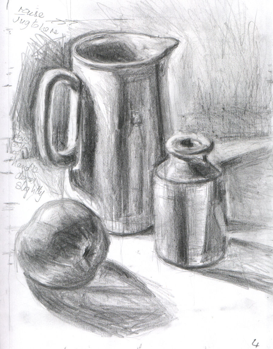 annipainting Project 2, Exercise 8 & 9, Tonal Study on a White Ground