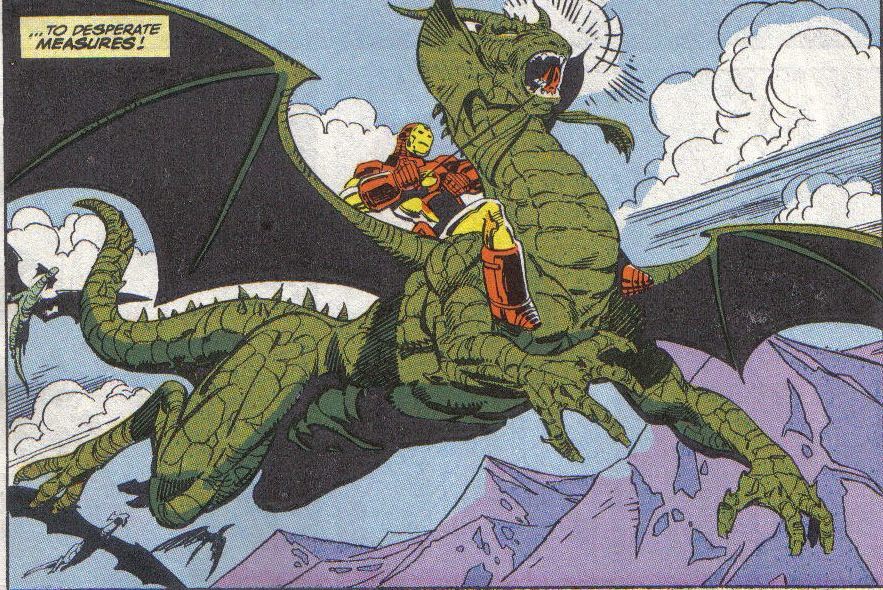 Roux tenaz templo Random Happenstance: Today, Iron Man riding a dragon: