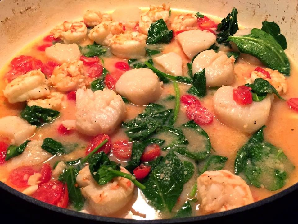 Plated Perfection Broiled Shrimp & Scallops