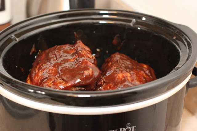 Crockpot Pepsi Ribs.  These literally fall RIGHT off the bone. 