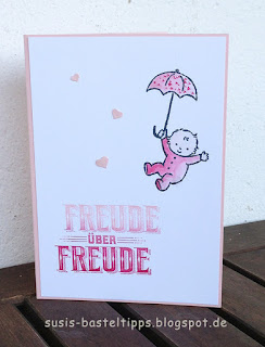 Geburt stampin up karte mit Stempelset "Wie ein Weihnachtslied" von Demonstratorin in Coburg Babykarte Mädchen stampin up karte mit Stempelset "Wie ein Weihnachtslied" von Demonstratorin in Coburg