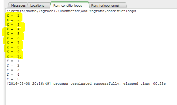 Progress of Learning ADA Programming: Loops!