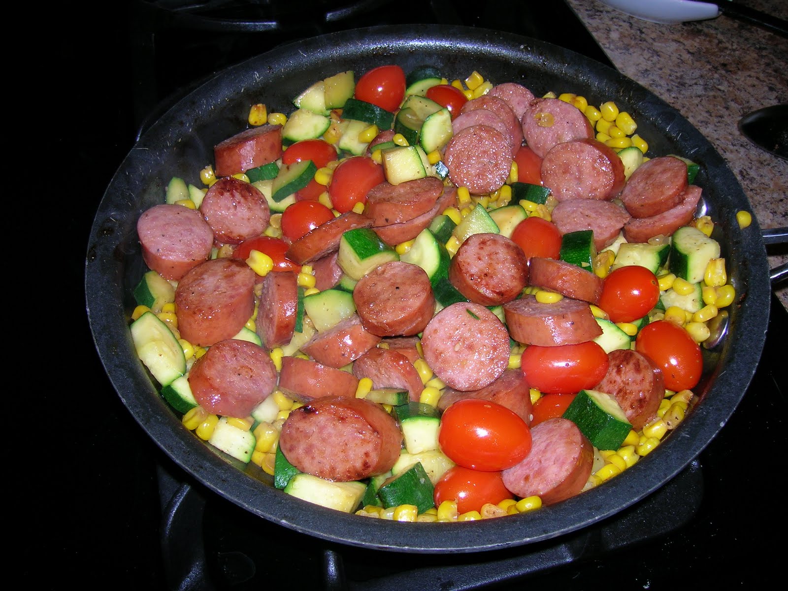 Couponing for Weight Watchers Sausage and Summer Vegetable Skillet